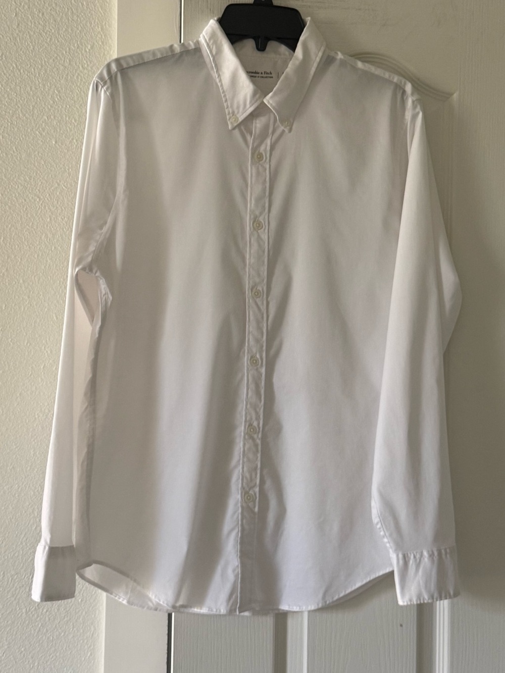 Abercrombie & Fitch Don’t Sweat It White Stretch Button Down Shirt Men’s M